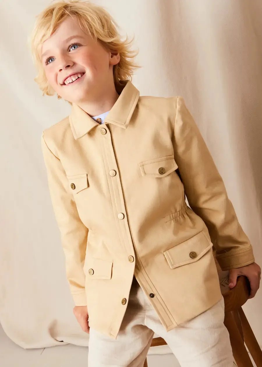 Plain Pocket Detail Trousers in White (4-10yrs)