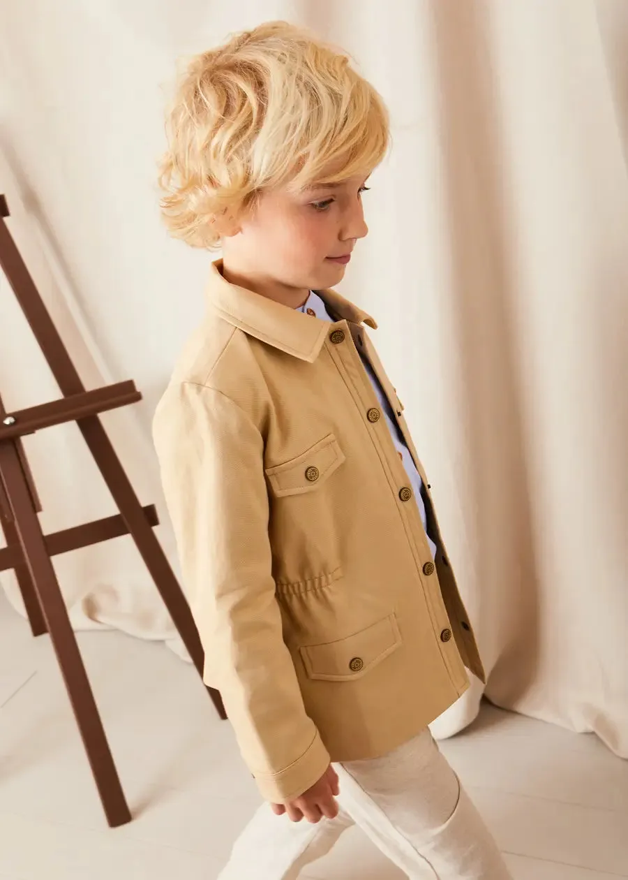 Plain Pocket Detail Trousers in White (4-10yrs)