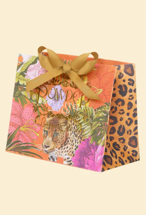 Powder Impressionist Floral Linen Scarf - Mustard
