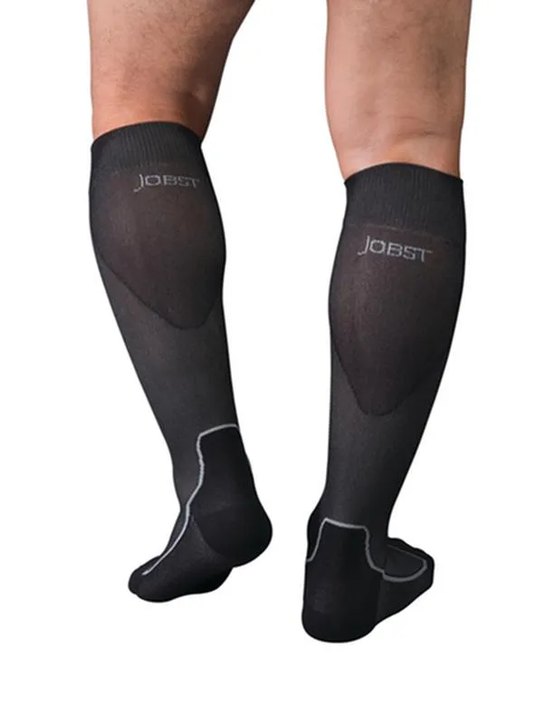 PR/1 JOBST SPORT STOCKING UNISEX, 15-20MMHG, MD, BLACK, CLOSED TOE