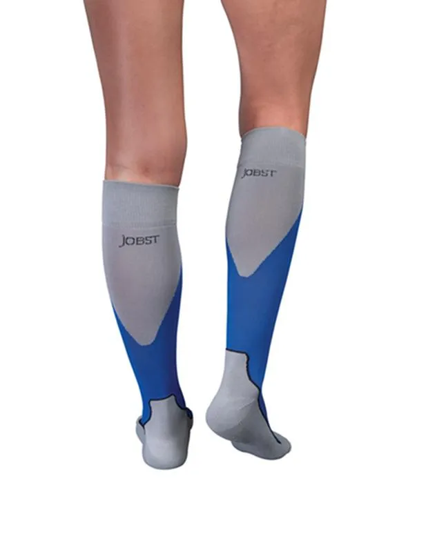 PR/1 JOBST SPORT STOCKING UNISEX, 15-20MMHG, MD, ROYAL BLUE/GREY , CLOSED TOE