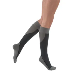 PR/1 JOBST SPORT STOCKING UNISEX, 15-20MMHG, SM, GREY/BLACK, CLOSED TOE
