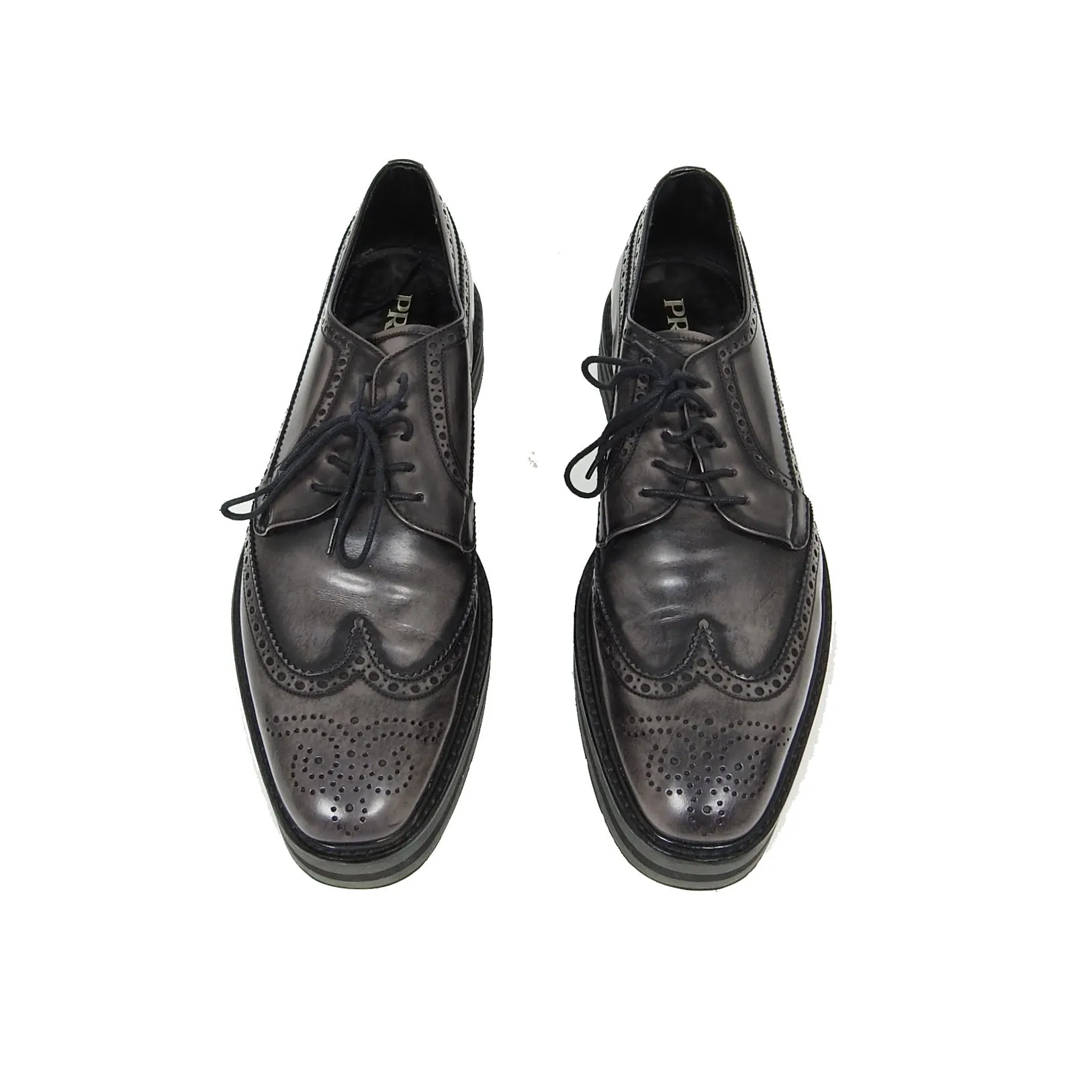 Prada Spazzolato Fume Brogues Size 9.5