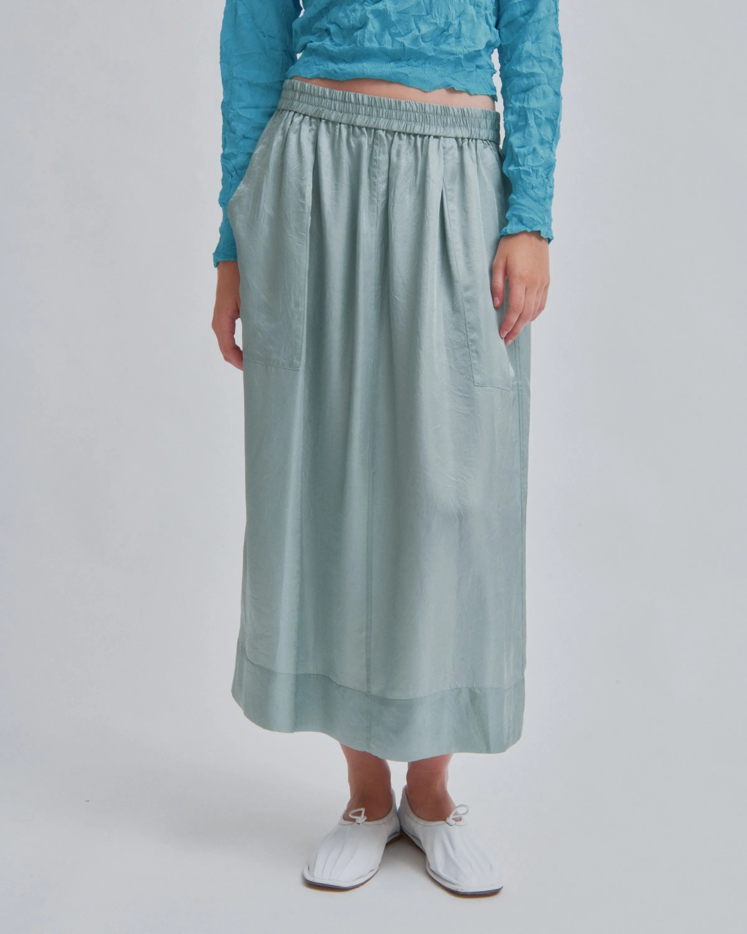 Pull-On Skirt in Sea Foam