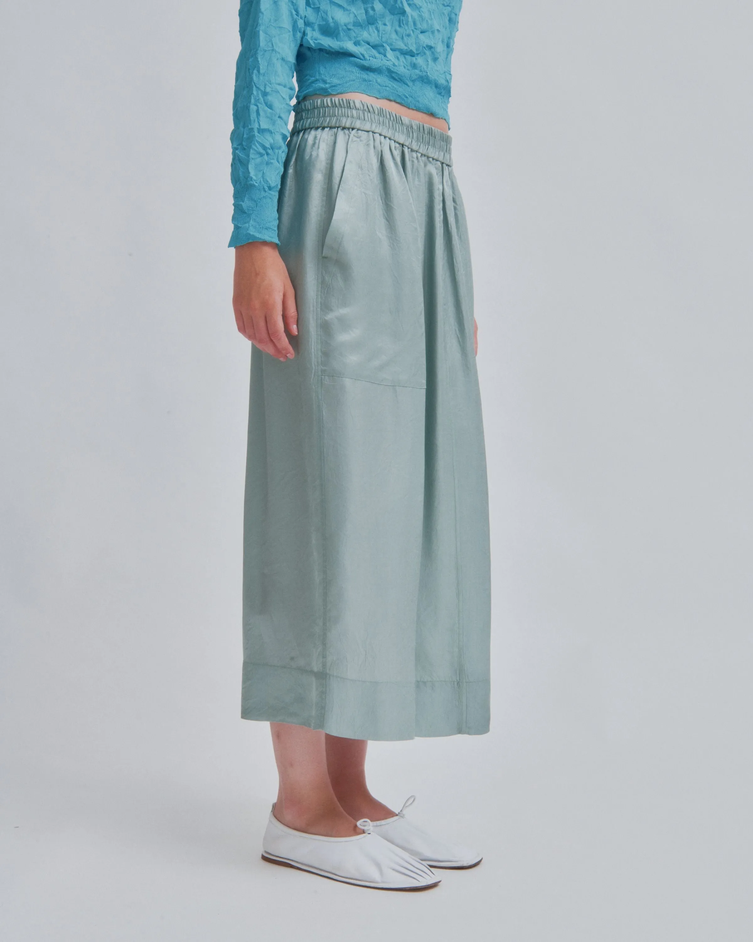 Pull-On Skirt in Sea Foam