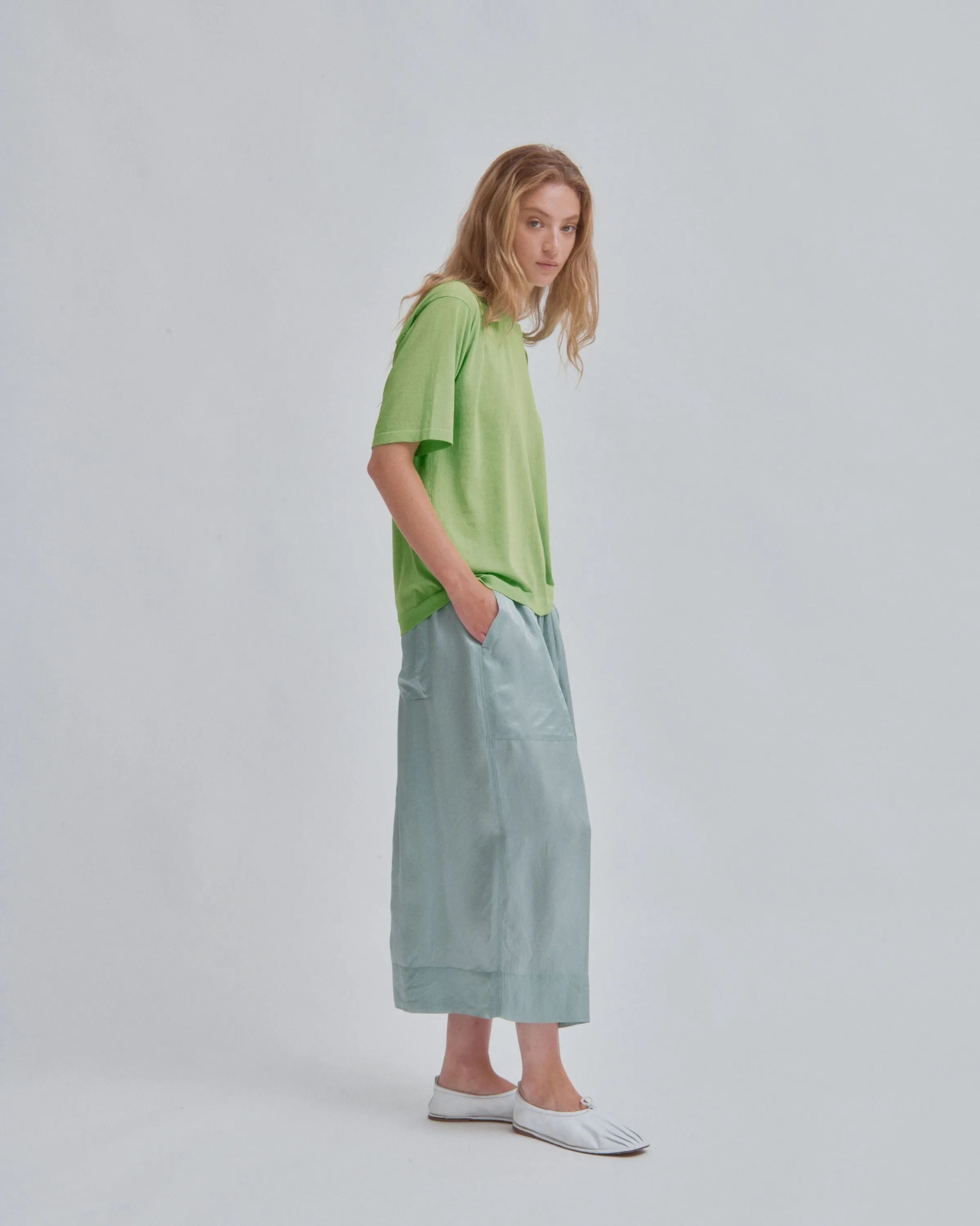 Pull-On Skirt in Sea Foam