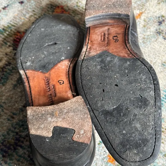 Ralph Lauren Black Leather Made in Italy Wingtips US 13