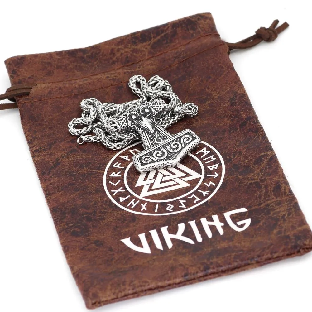 Raven Mjolnir Necklace