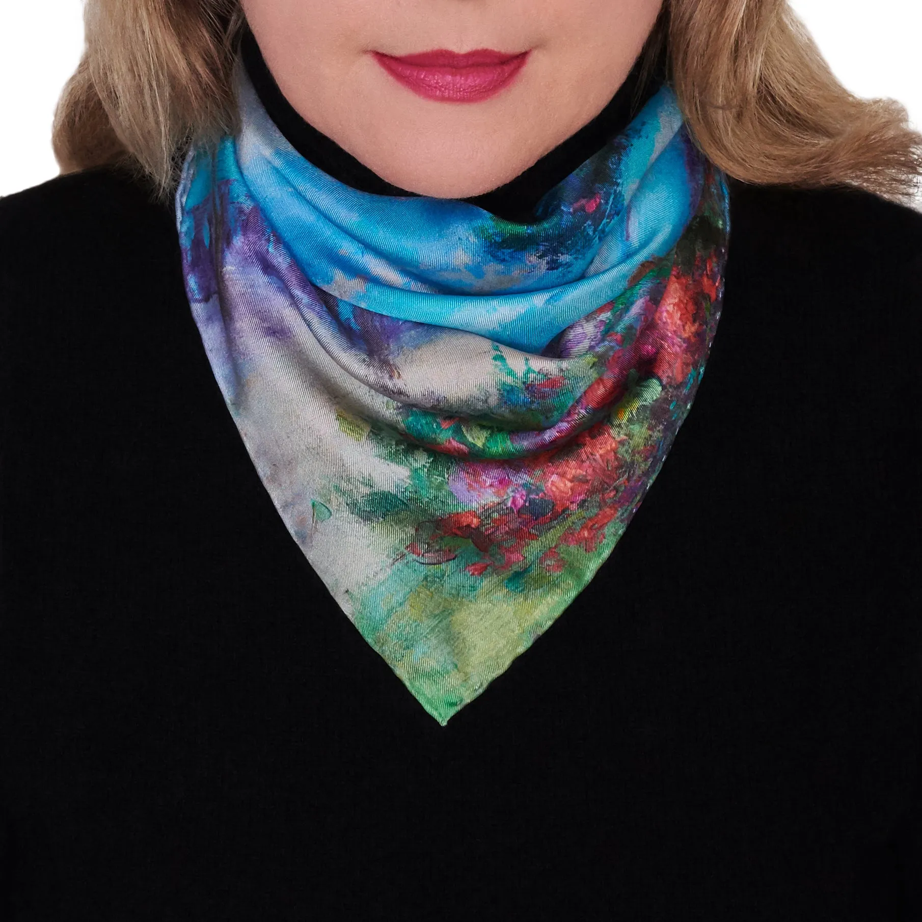 Reverie, 16.5-inch Square Italian Silk Scarf