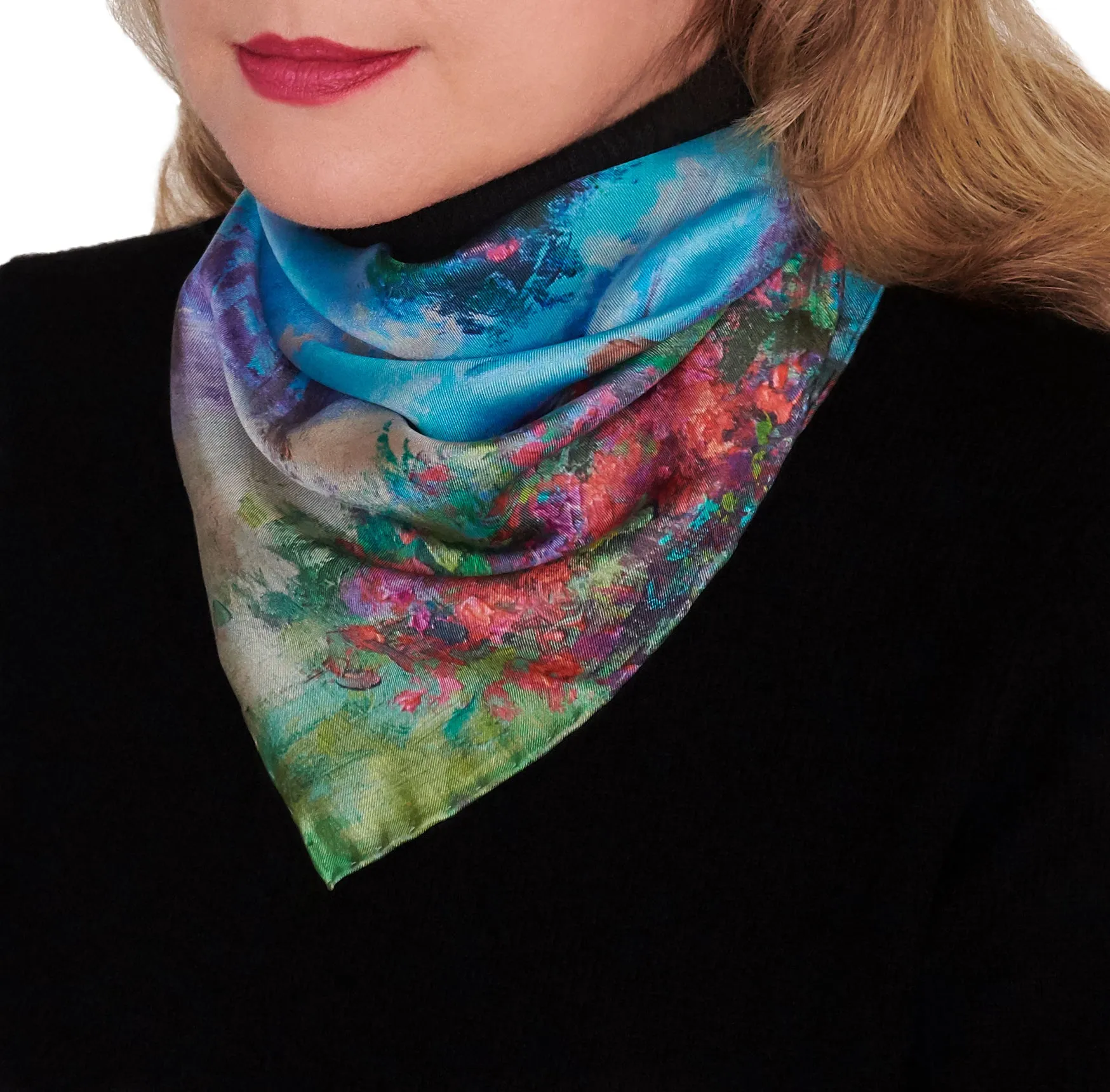 Reverie, 16.5-inch Square Italian Silk Scarf