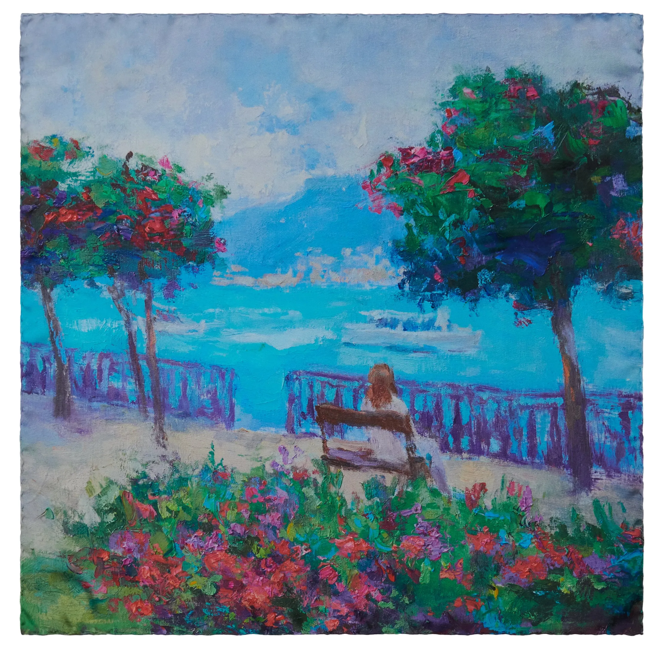 Reverie, 16.5-inch Square Italian Silk Scarf