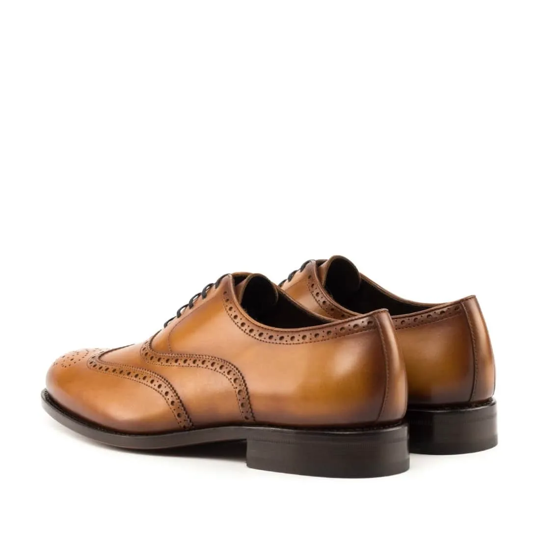 Richelieu fleuri en cuir gold