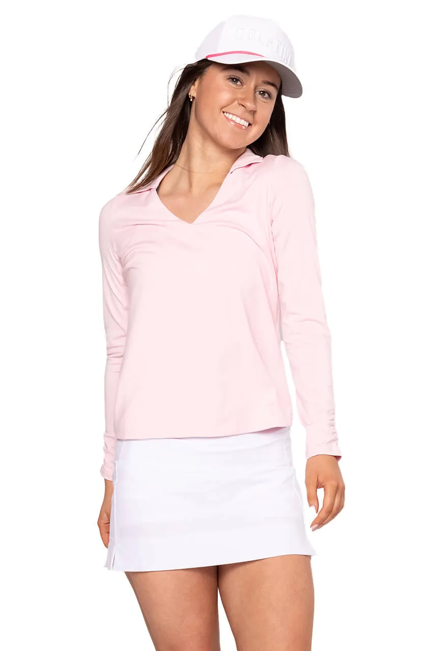 Rose Pink Long Sleeve Lisa Sport Polo