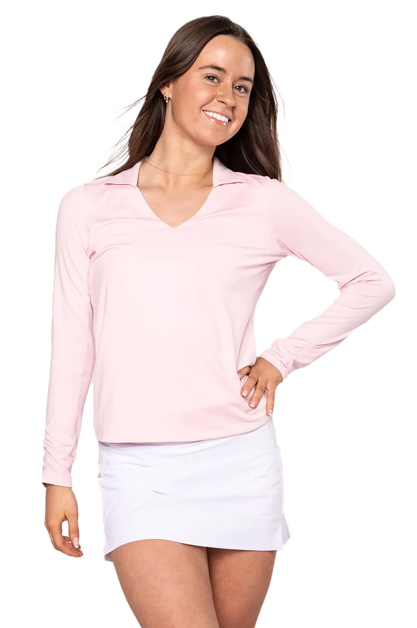 Rose Pink Long Sleeve Lisa Sport Polo