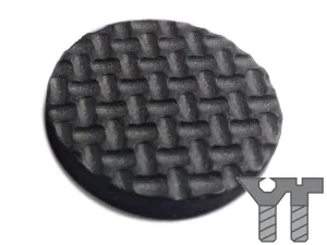 RUBBER ROUND PROTECTOR PAD (BLACK)