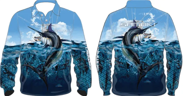 Samaki Black Marlin Shirt - Adult
