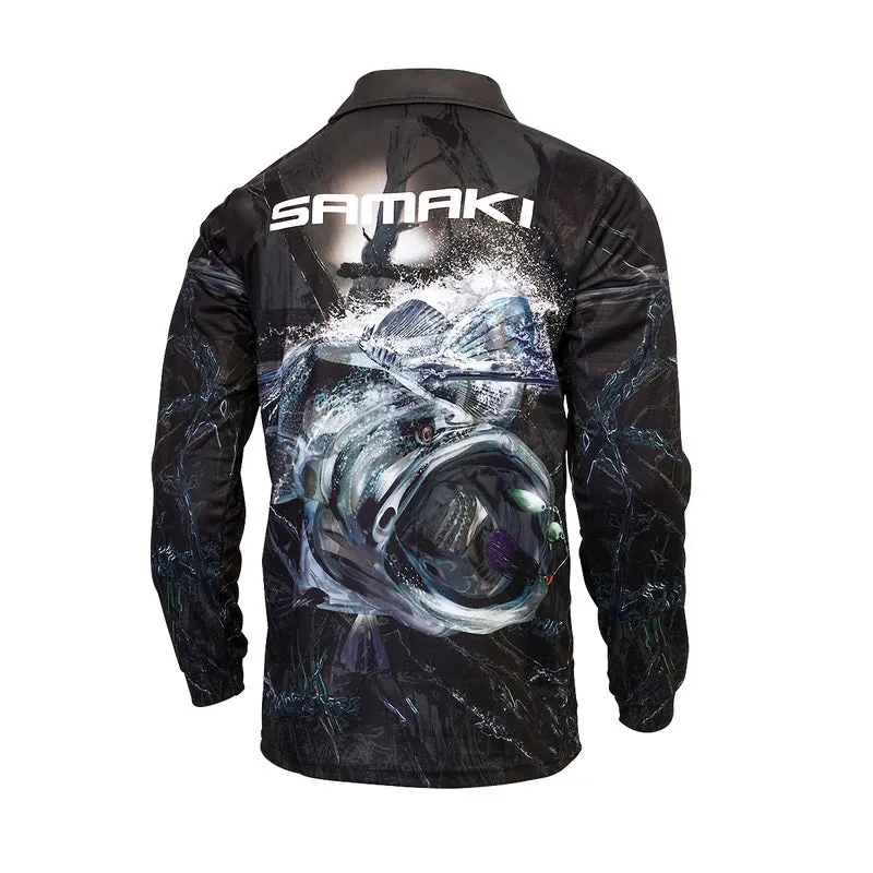 Samaki Stealth Cod Long Sleeve Fishing Jersey Shirt - Adult