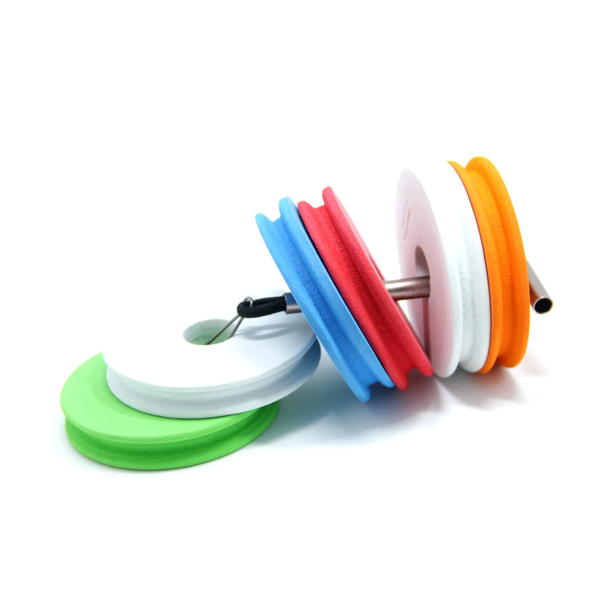 SAMSFX Fly Fishing Horizontal Tippet Holder Stack Carrier & 6PCS Rigging Foams Combo