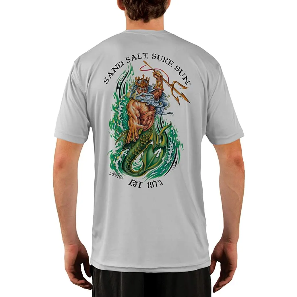 SAND.SALT.SURF.SUN. Neptune Men's UPF 50  UV Sun Protection Performance Short Sleeve T-Shirt