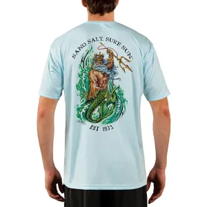 SAND.SALT.SURF.SUN. Neptune Men's UPF 50  UV Sun Protection Performance Short Sleeve T-Shirt