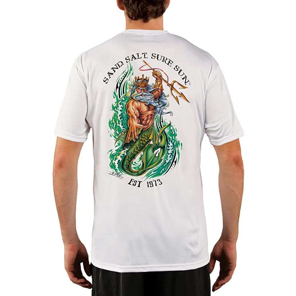 SAND.SALT.SURF.SUN. Neptune Men's UPF 50  UV Sun Protection Performance Short Sleeve T-Shirt