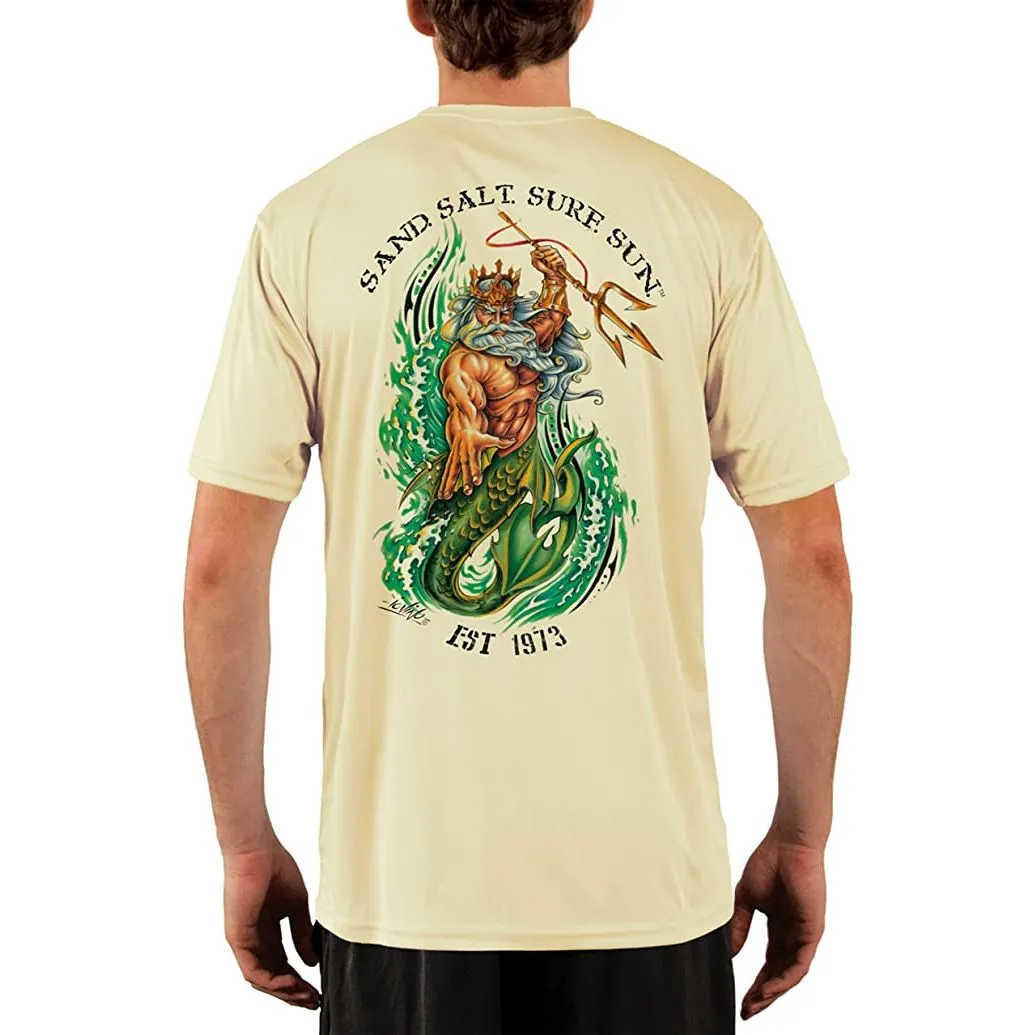 SAND.SALT.SURF.SUN. Neptune Men's UPF 50  UV Sun Protection Performance Short Sleeve T-Shirt