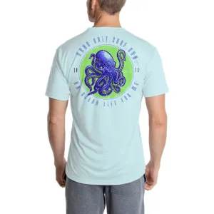SAND.SALT.SURF.SUN. Octopus Men's UPF 50  UV Sun Protection Performance Short Sleeve T-Shirt