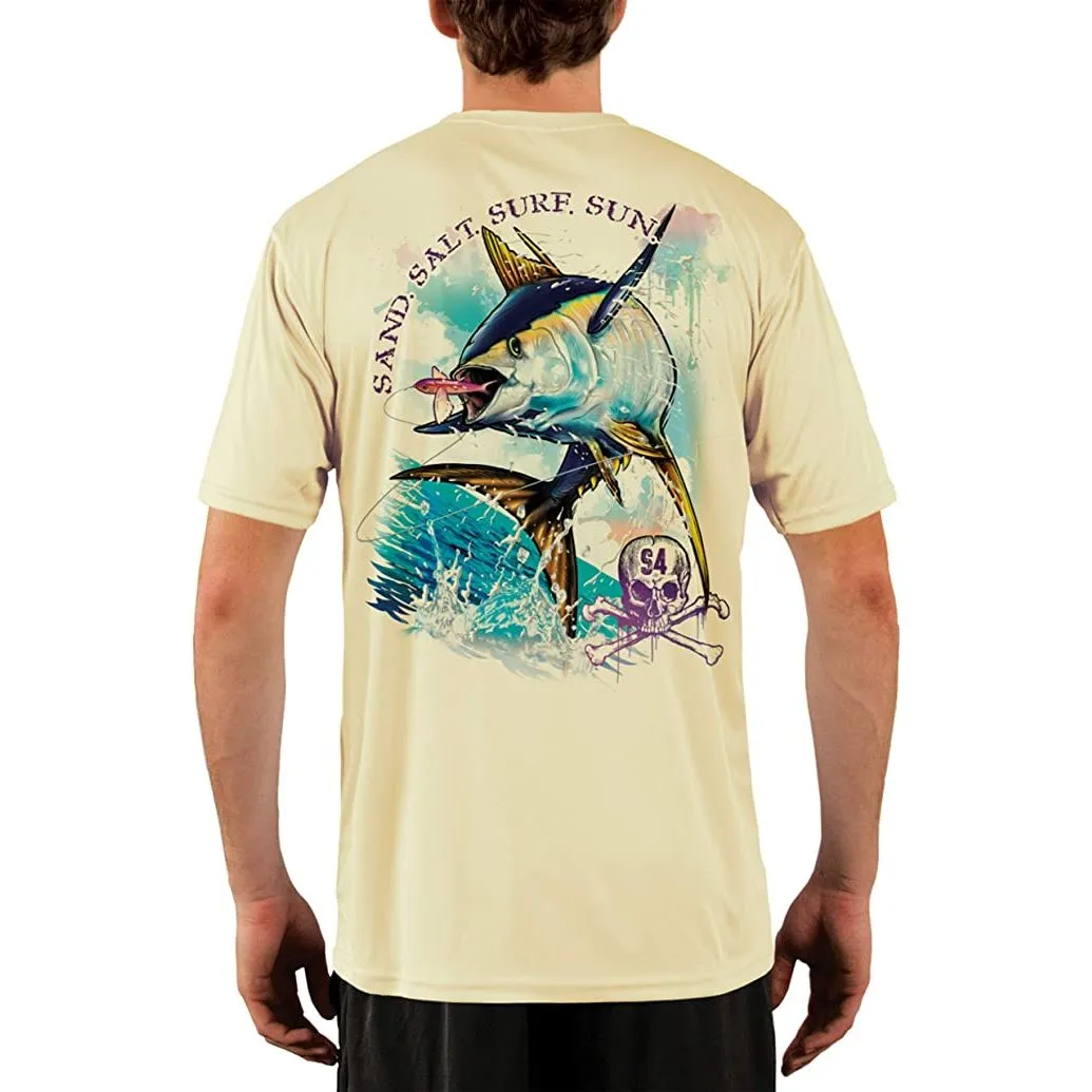SAND.SALT.SURF.SUN. Tuna Men's UPF 50  UV Sun Protection Performance Short Sleeve T-Shirt