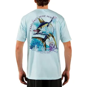 SAND.SALT.SURF.SUN. Tuna Men's UPF 50  UV Sun Protection Performance Short Sleeve T-Shirt