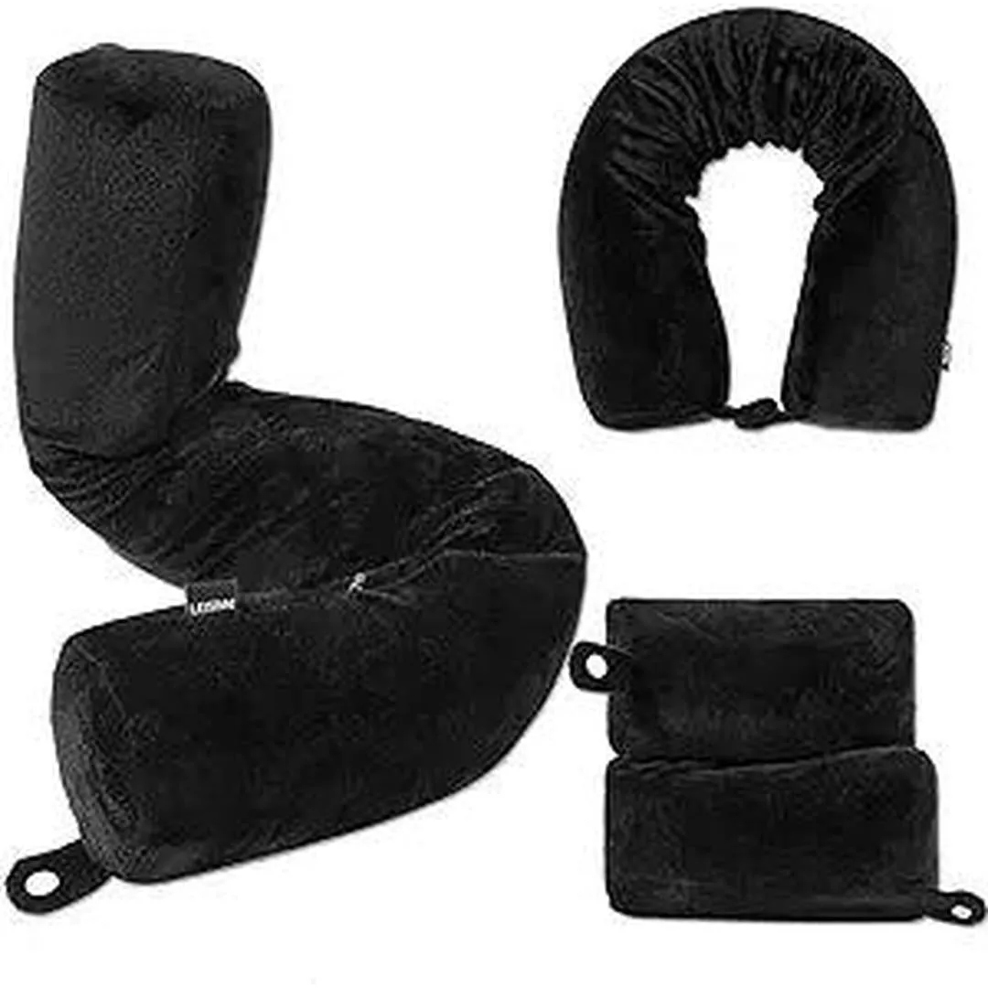 SANITIZED FLEX MEMORY FOAM TRAVEL PILLOW-AST