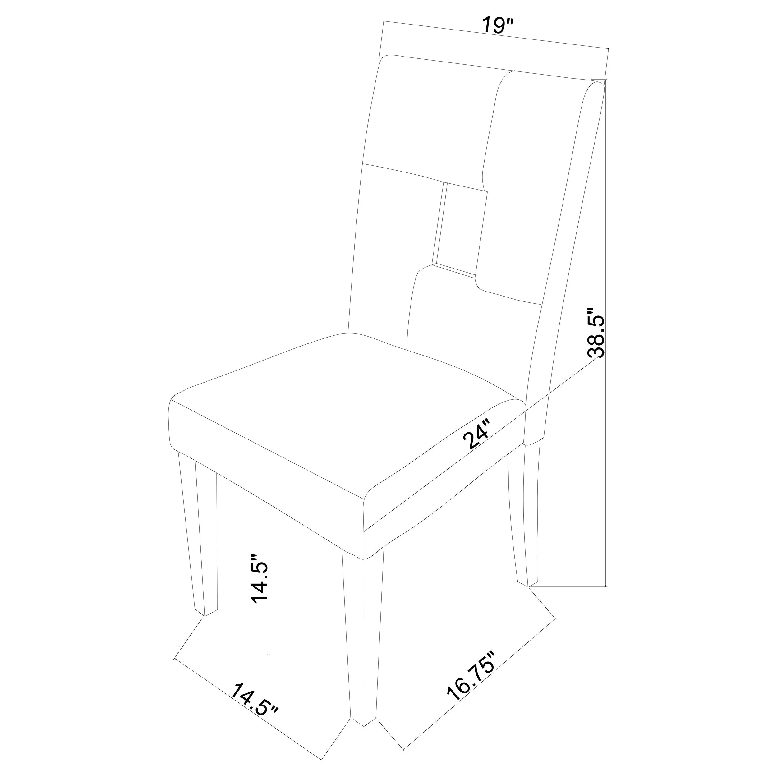 Shannon Upholstered Dining Side Chair White (Set of 2)