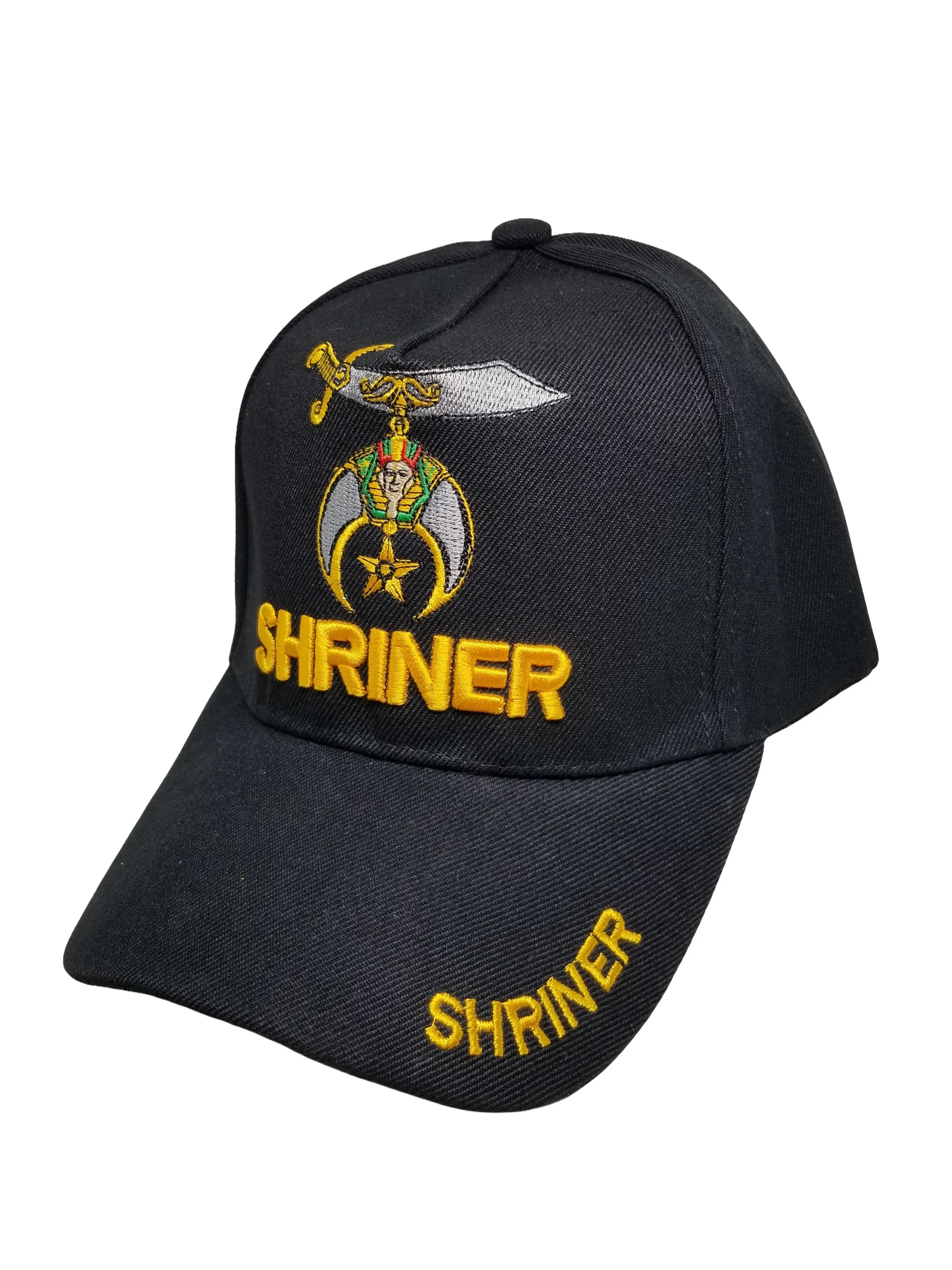 Shriner Hat Black Shriners Baseball Cap with Logo Emblem Ancient Arabic Order of the Nobles of the Mystic Shrine