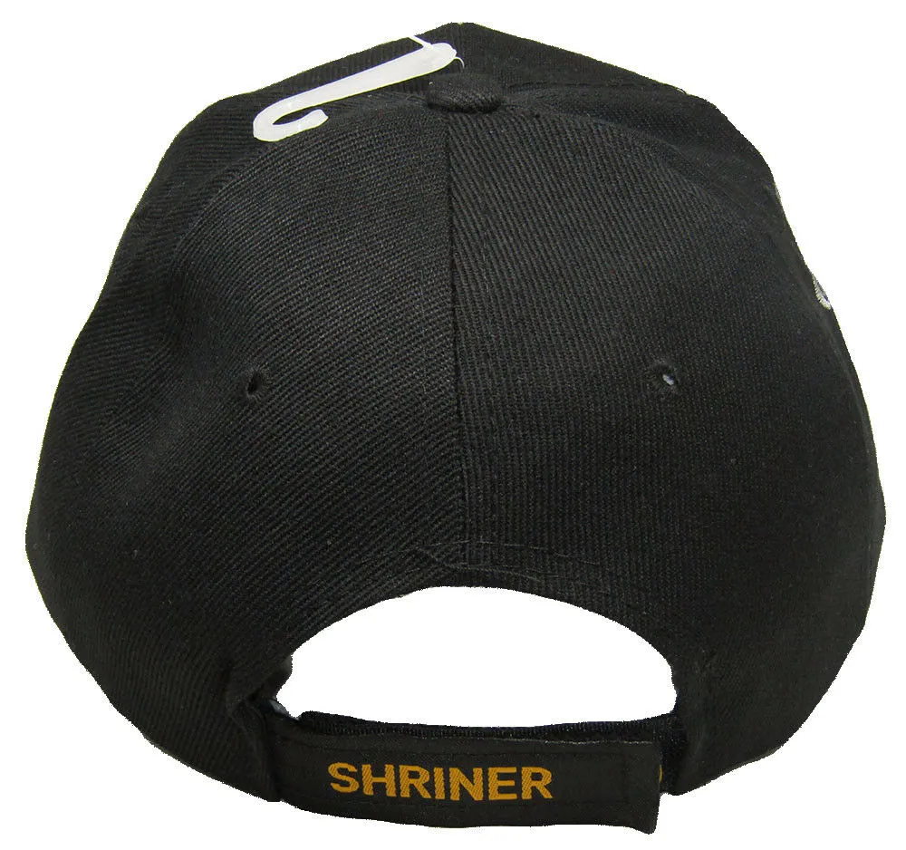 Shriner Hat Black Shriners Baseball Cap with Logo Emblem Ancient Arabic Order of the Nobles of the Mystic Shrine