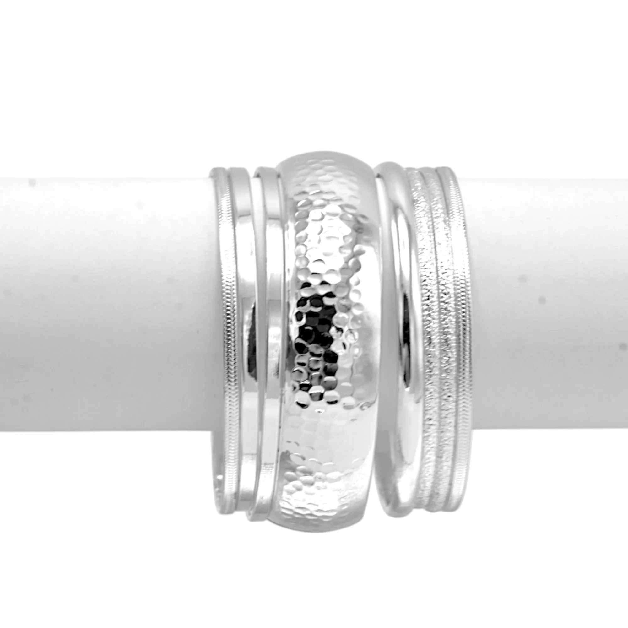 Silver Bangle Set – 8 Pieces#HB9615_SILVER (KC4/IH15)