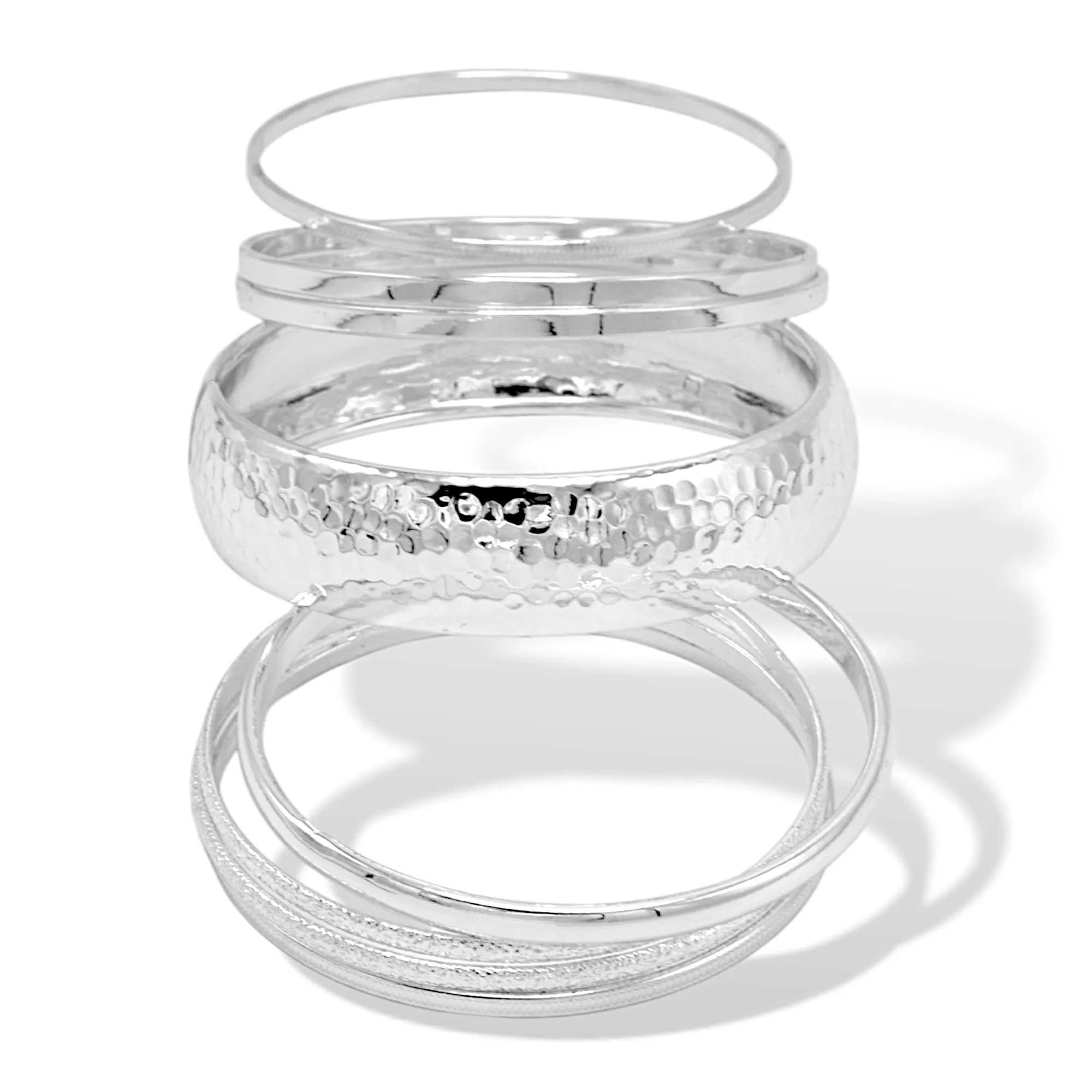 Silver Bangle Set – 8 Pieces#HB9615_SILVER (KC4/IH15)