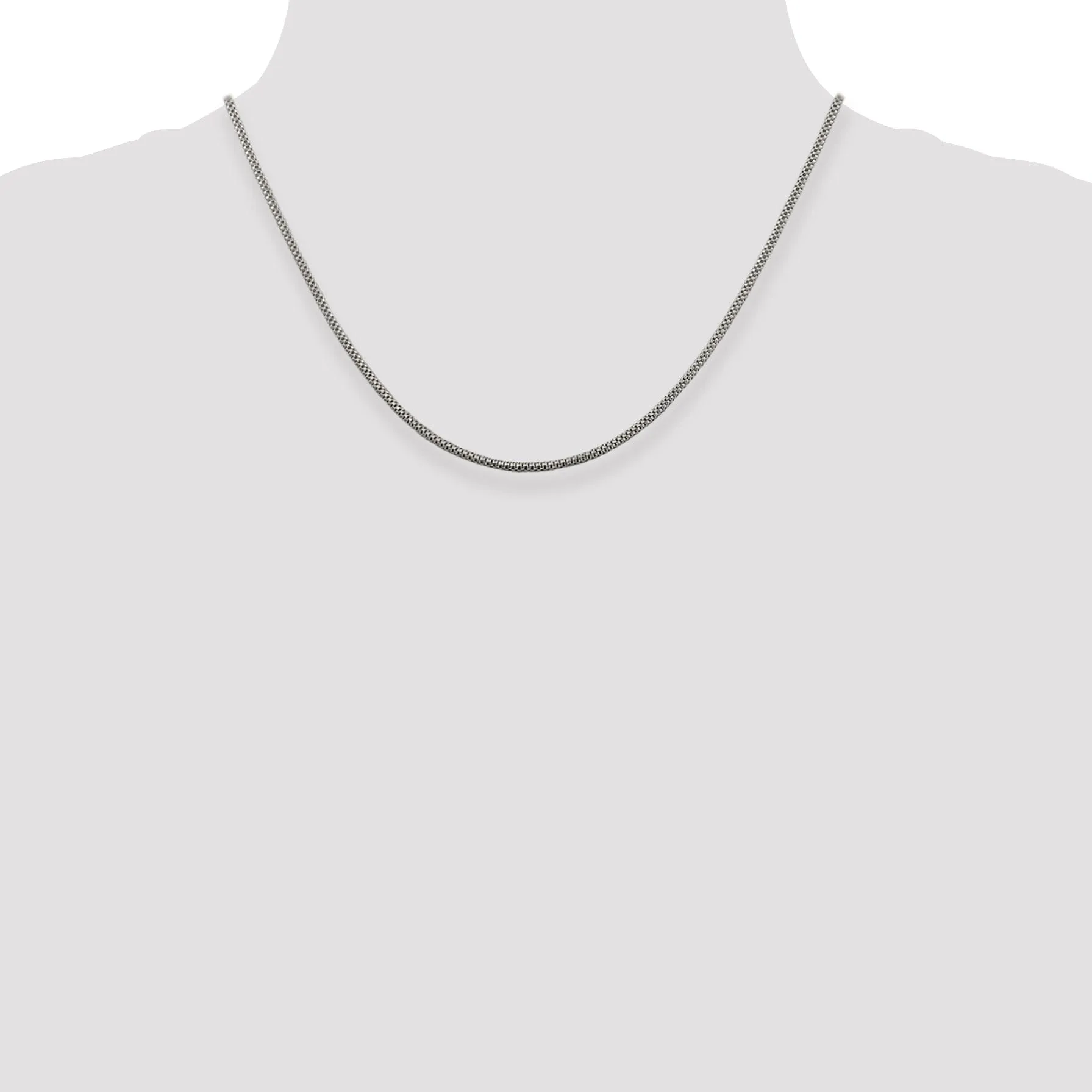 Silver Polished 2.00-mm Fancy Corona Chain