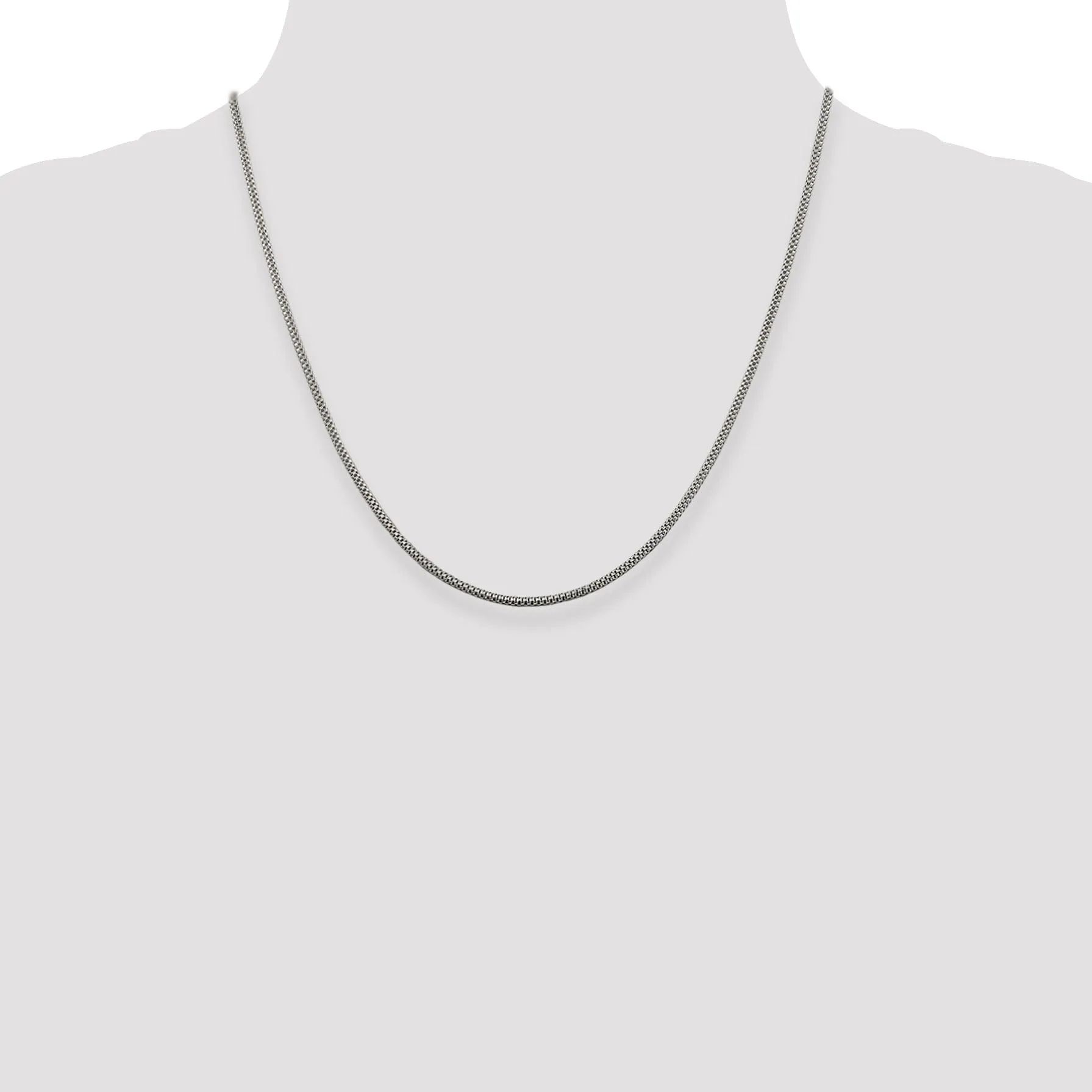 Silver Polished 2.00-mm Fancy Corona Chain