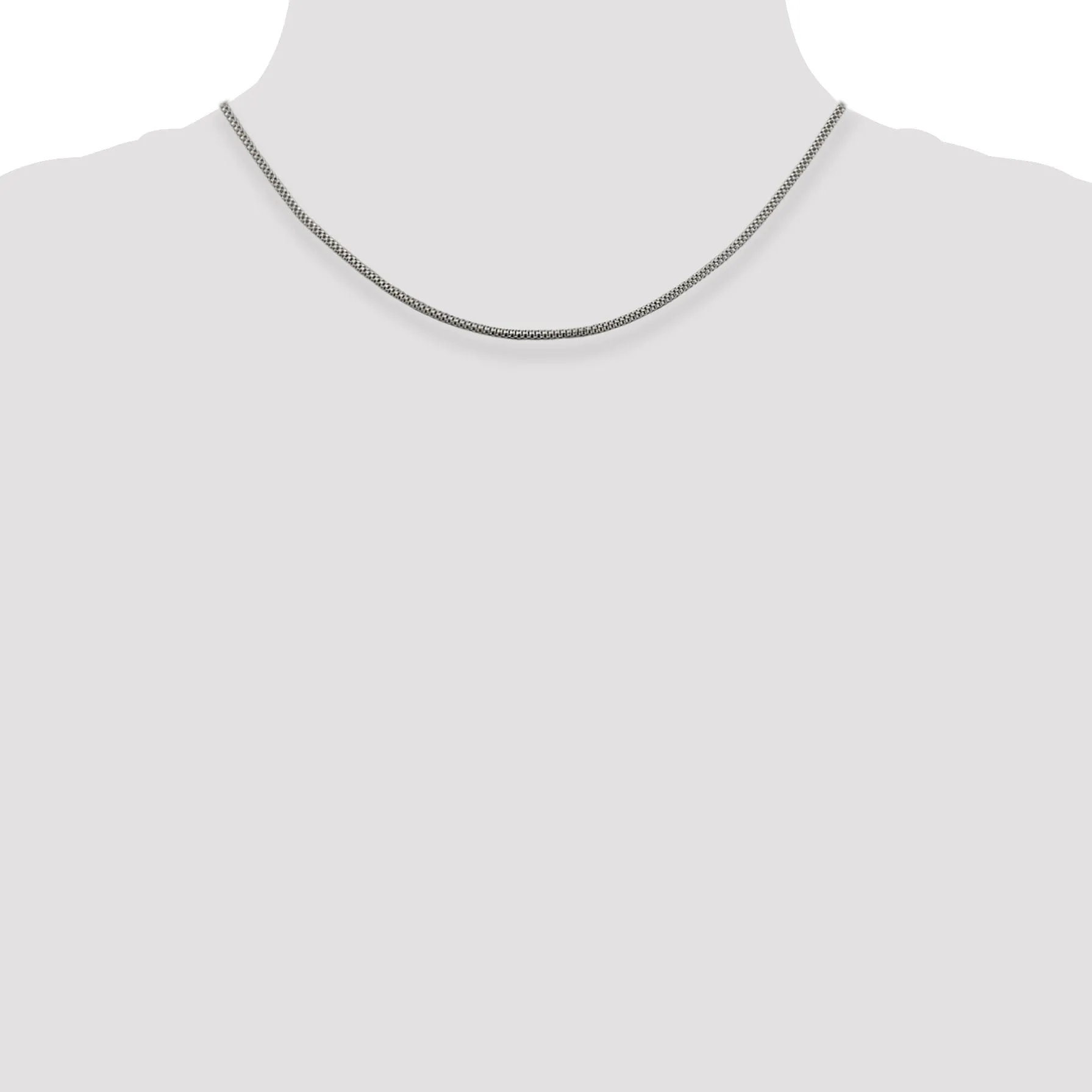 Silver Polished 2.00-mm Fancy Corona Chain