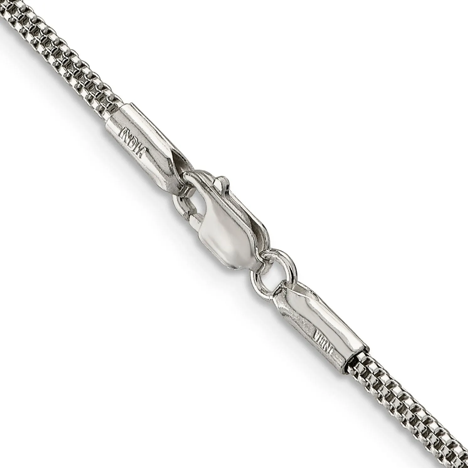 Silver Polished 2.00-mm Fancy Corona Chain