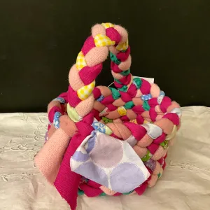 Small One Handle Basket in Pinks