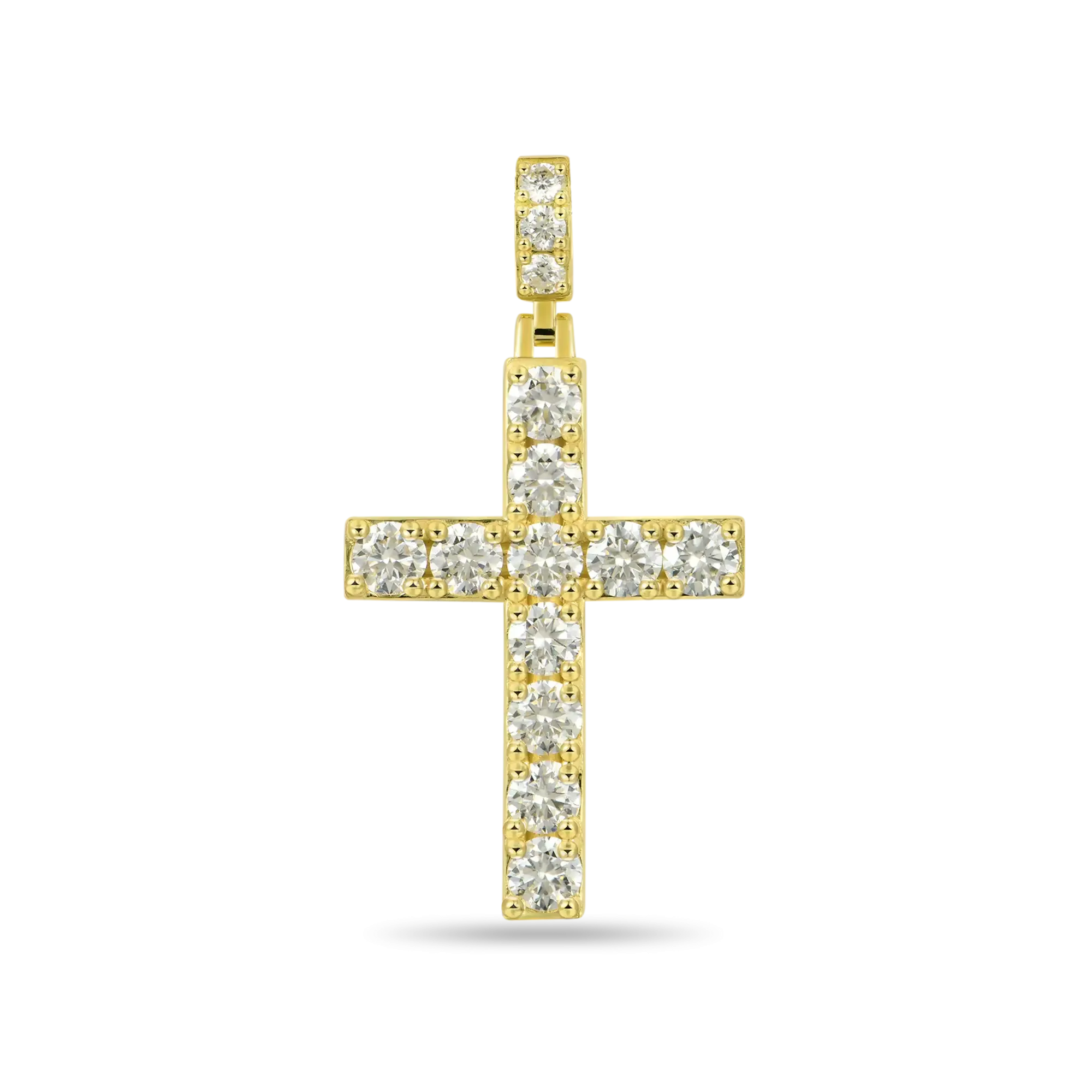 Solid Tennis Cross Pendant - Large