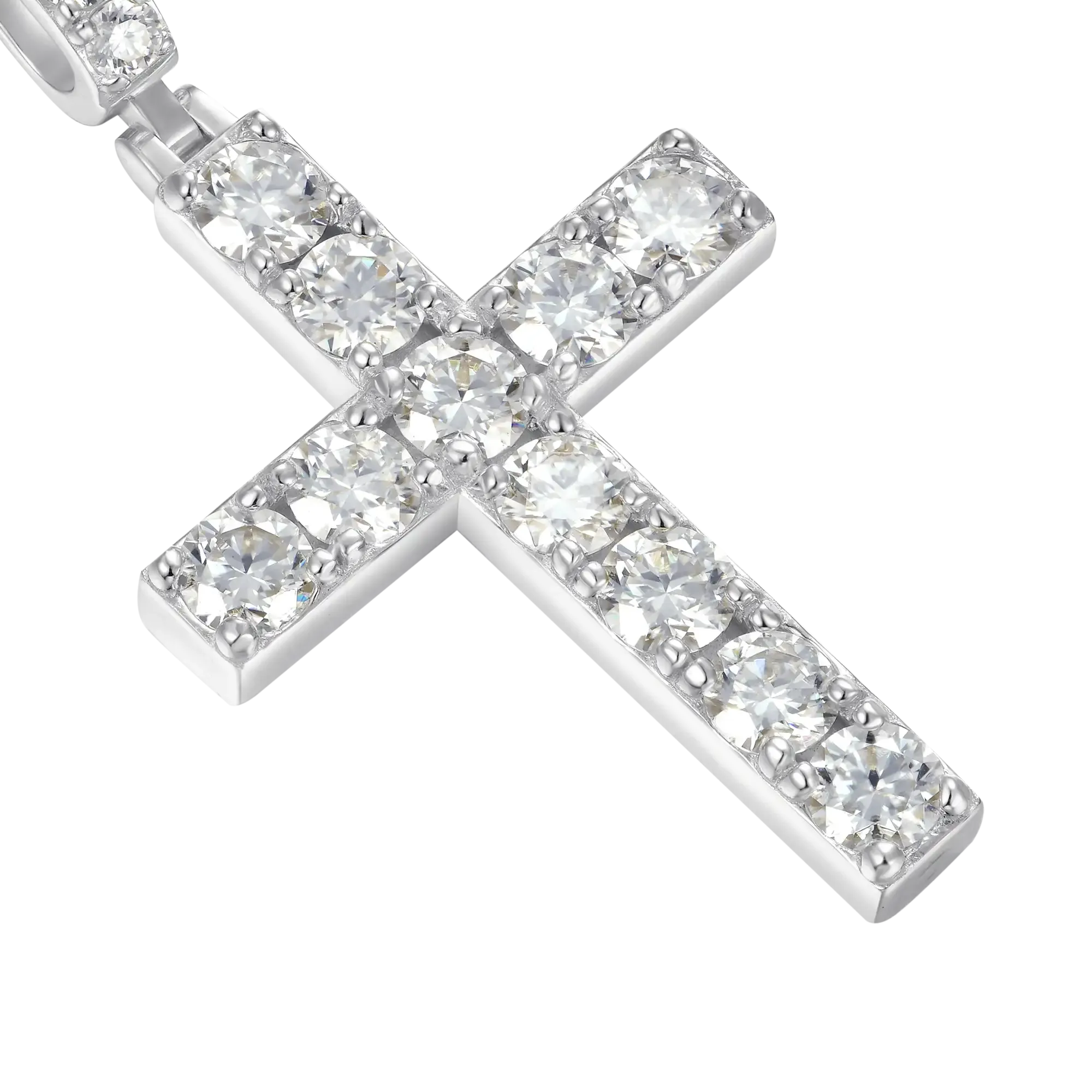 Solid Tennis Cross Pendant - Large