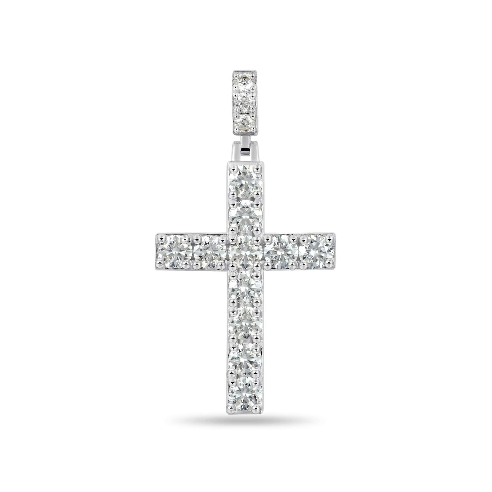 Solid Tennis Cross Pendant - Large
