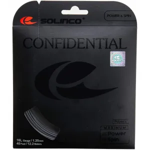 Solinco Confidential 16L/1.25 Tennis String (Grey)