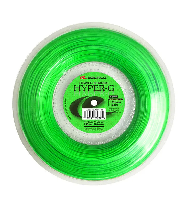 Solinco Hyper-G 17 Tennis String Reel in Green
