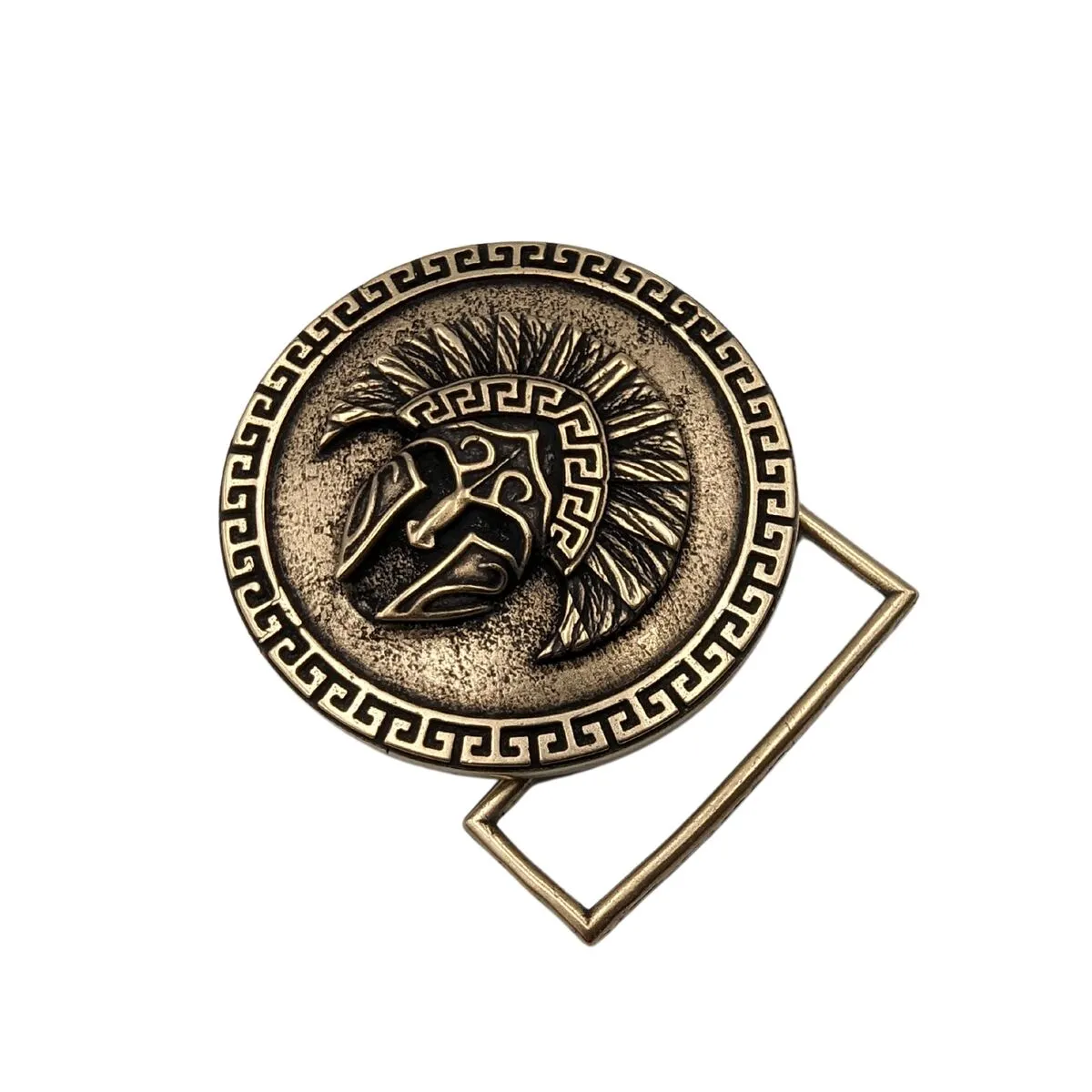 Spartan warrior helmet belt buckle