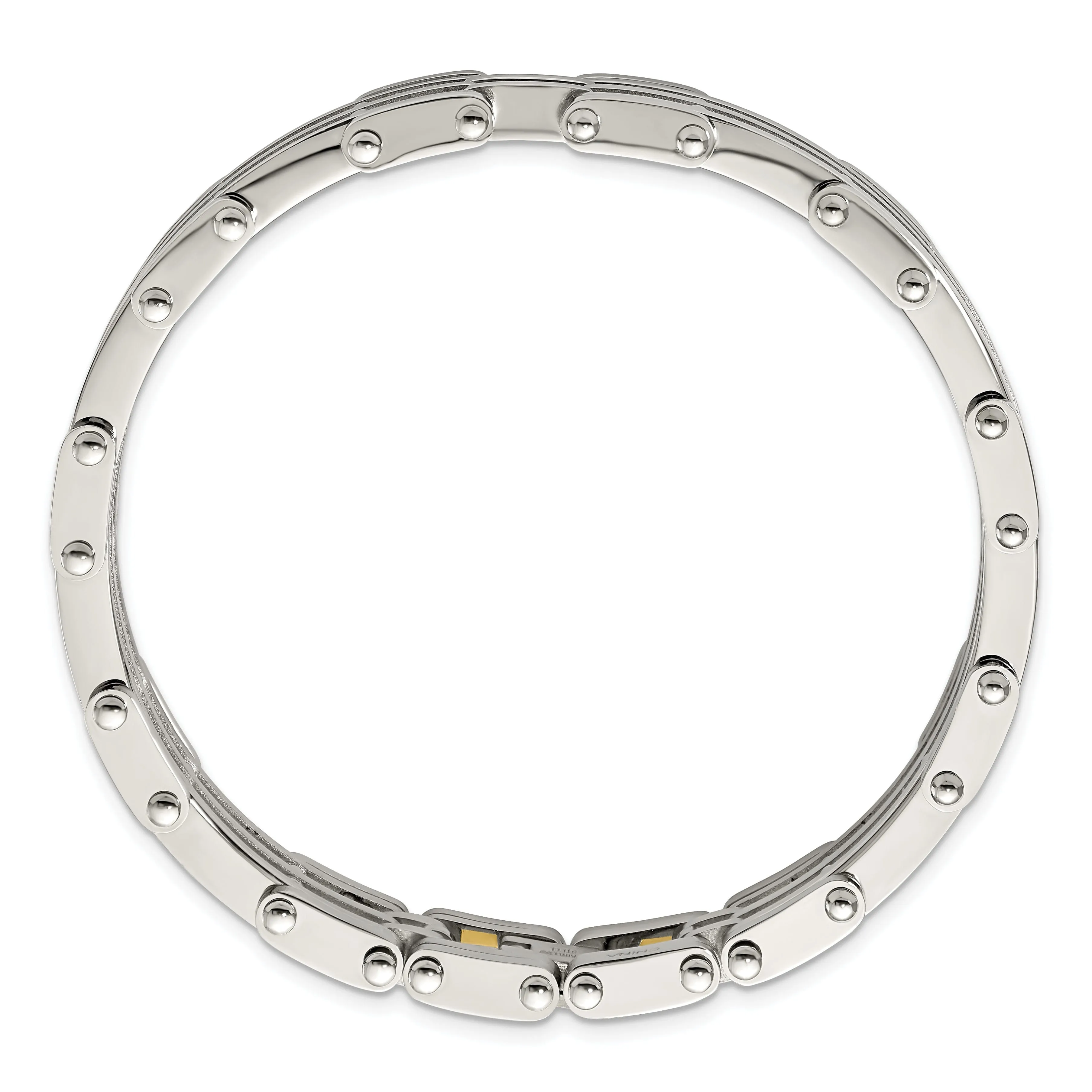 Stainless Steel Fold Over Bracelet