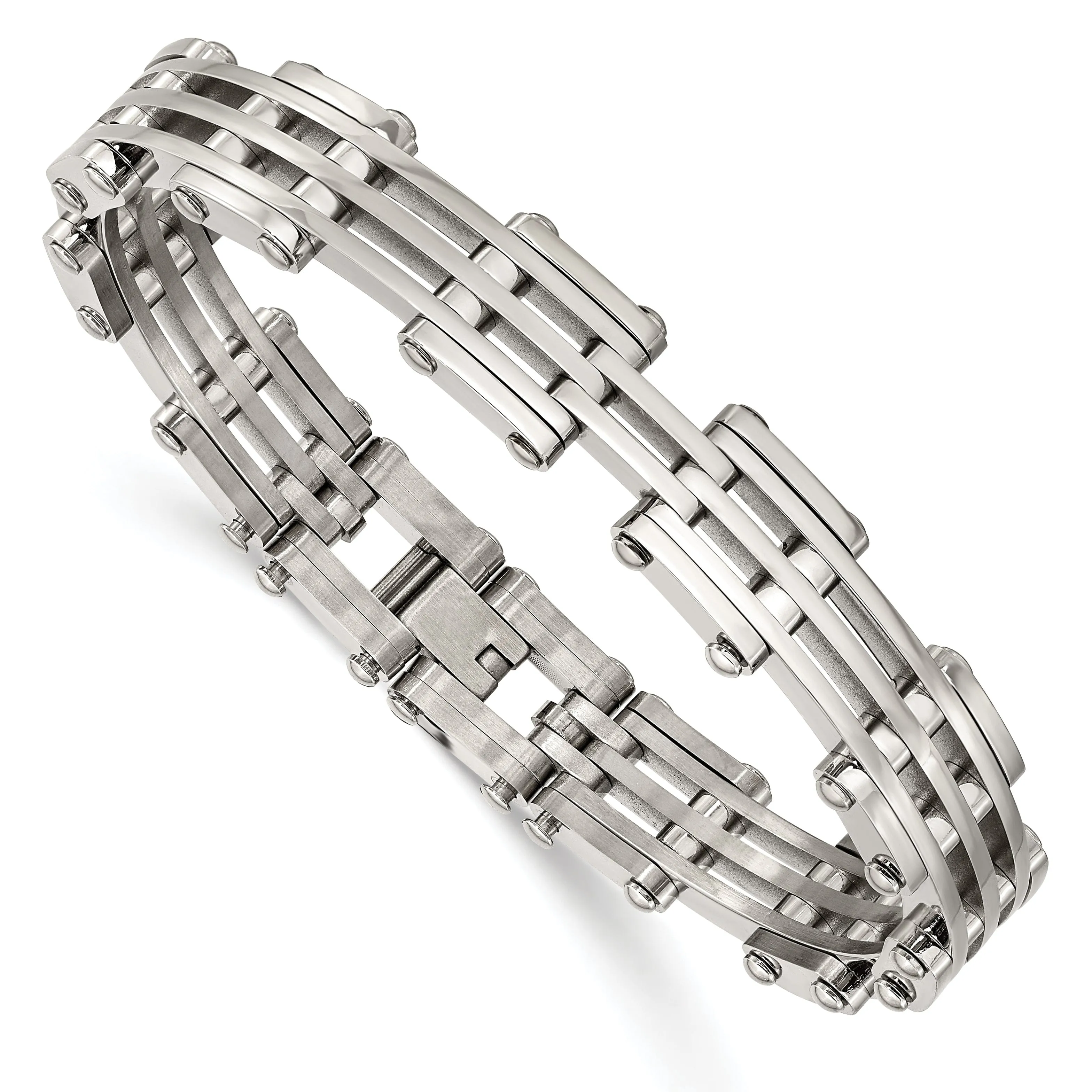 Stainless Steel Fold Over Bracelet