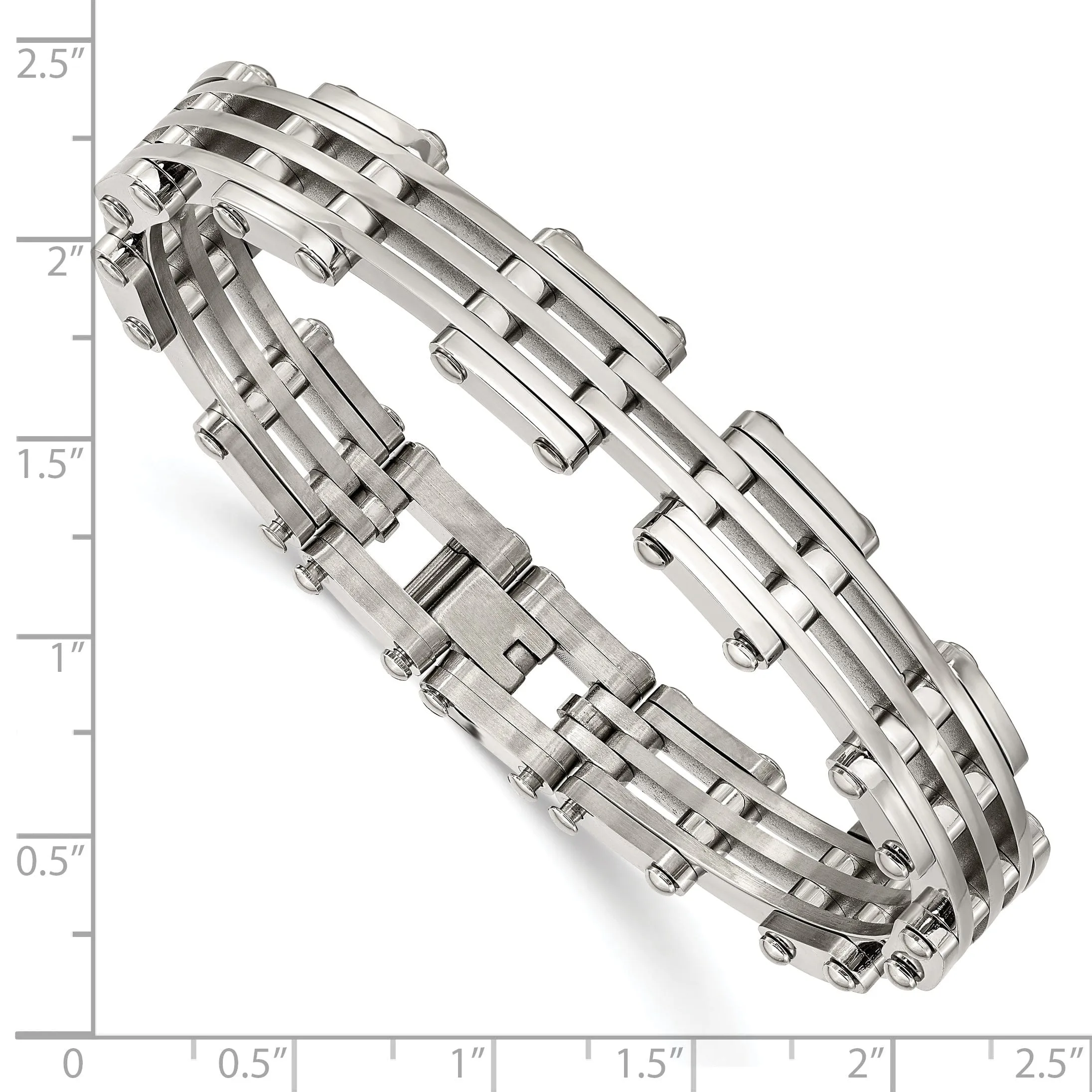 Stainless Steel Fold Over Bracelet