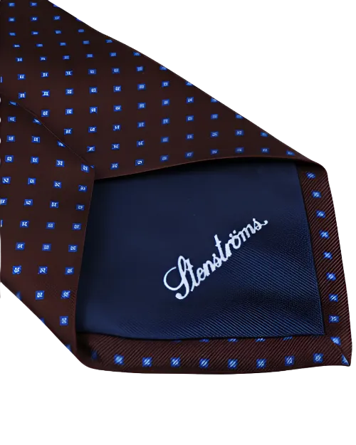 STENSTROMS | Patterned Silk Tie | Brown